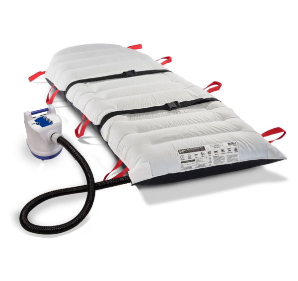 SPH Medical 34 inch SPU Air Transfer Mattress with SPH-039VS Air Supply improves nursing and patient safety