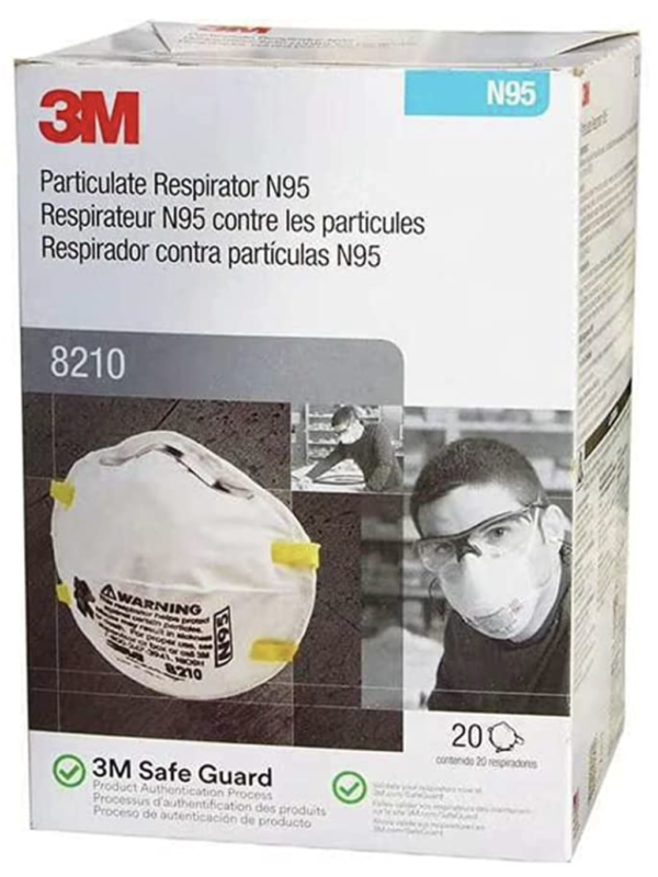 NIOSH Certified N95 Mask 3M 8210