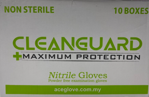 SPH Medical Nitrile Gloves Front of Case