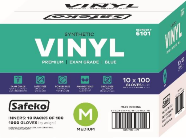 Chemo Tested Safeko 1023 Vinyl Nitrile Blend Case of 10 Boxes