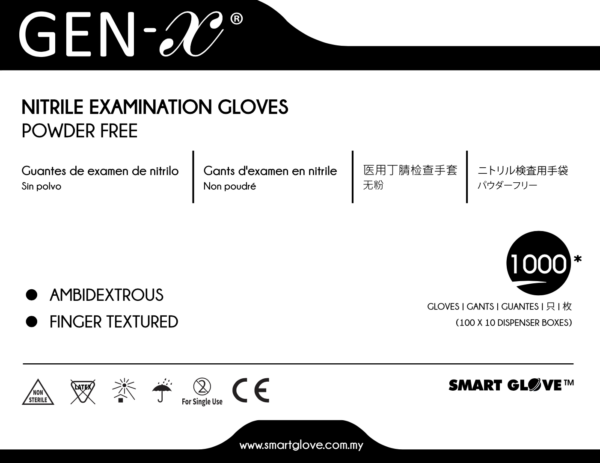 Older Case Artwork for Gen-X Chemo Tested Nitrile Exam Gloves