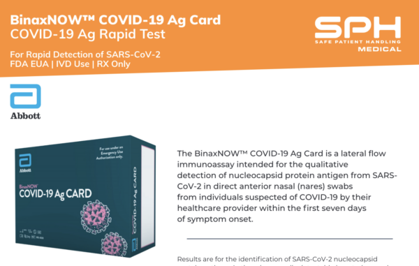 BinaxNOW COVID-19 Card Rapid Antigen Test - POC