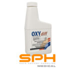 Oxydiff kills C. diff spores in 2 minutes and does not contain bleach or amonia.