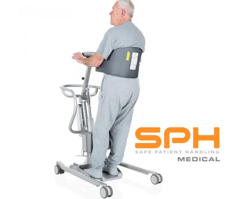 MiniLift160 and MiniLift200 are powered sit to stand lifts that define patient safety