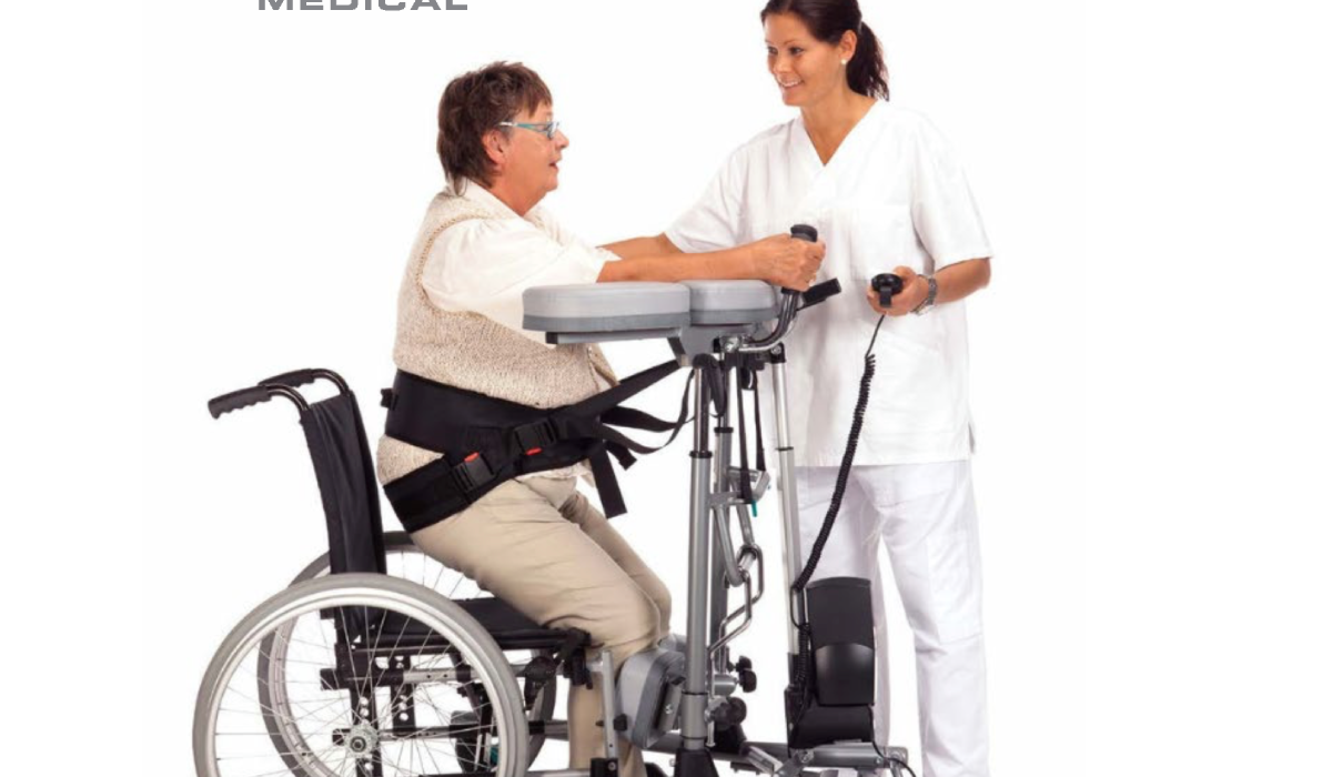 Early Patient Mobility and the platform walker Rise and Go DB with walking harness