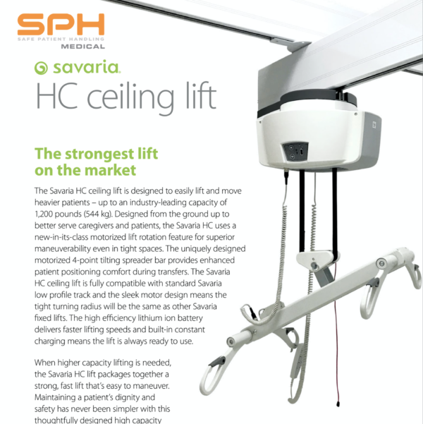 HC Bariatric overhead lift is the most advanced patient lift available today