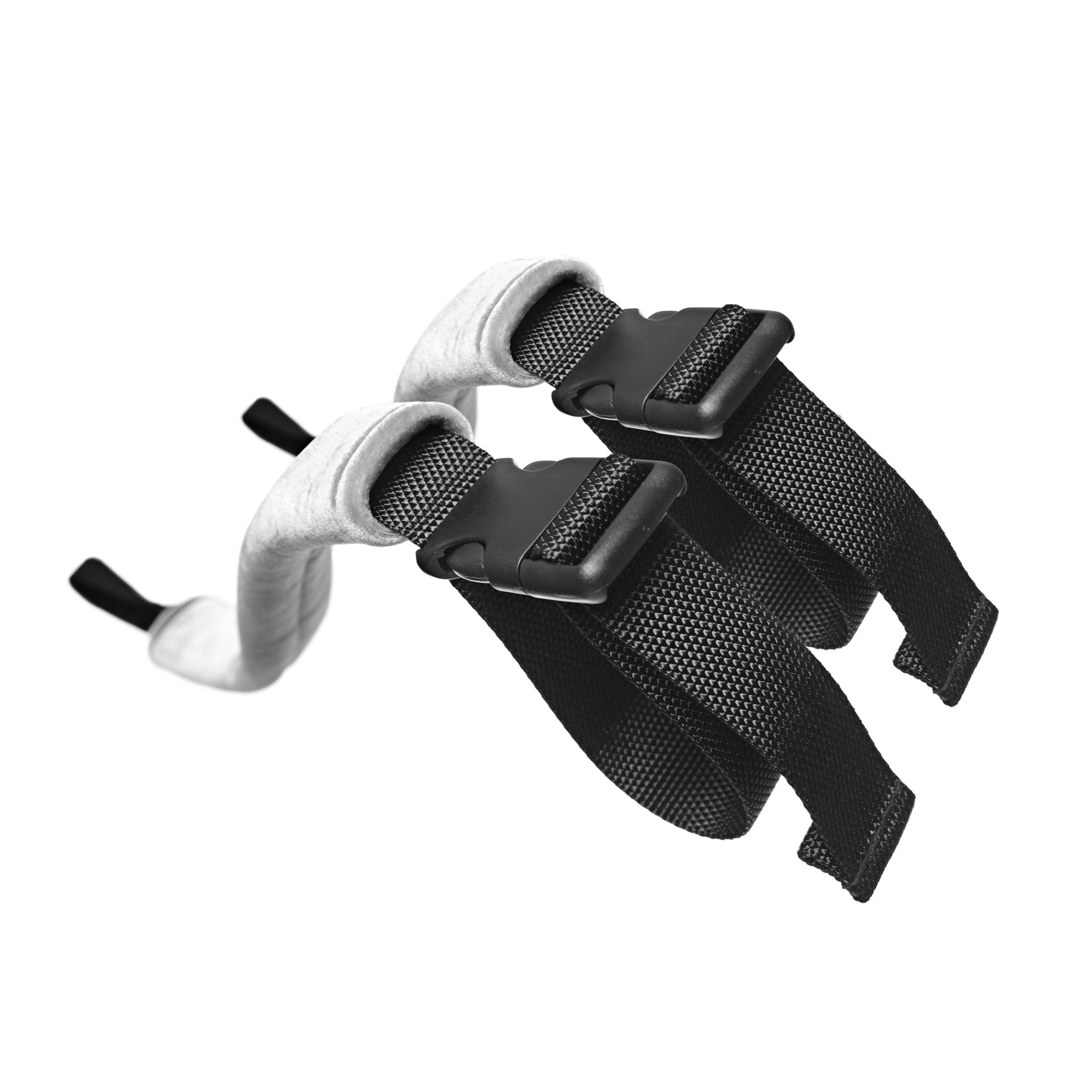 Support straps are leg harnesses that connect to belts