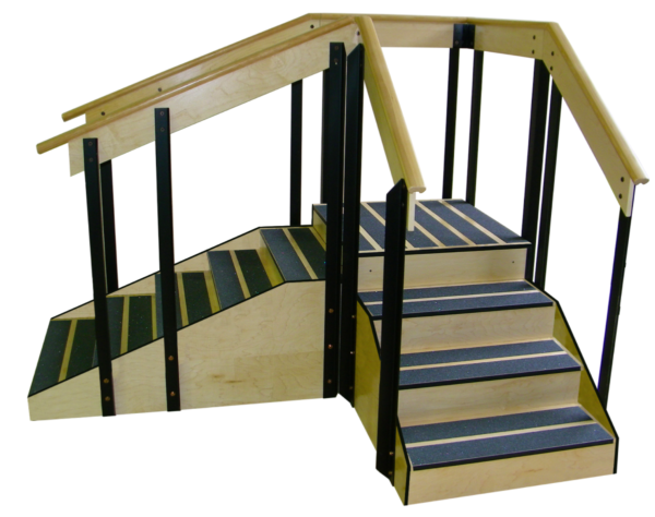 This Convertible Staircase can be configured straight or as a corner unit