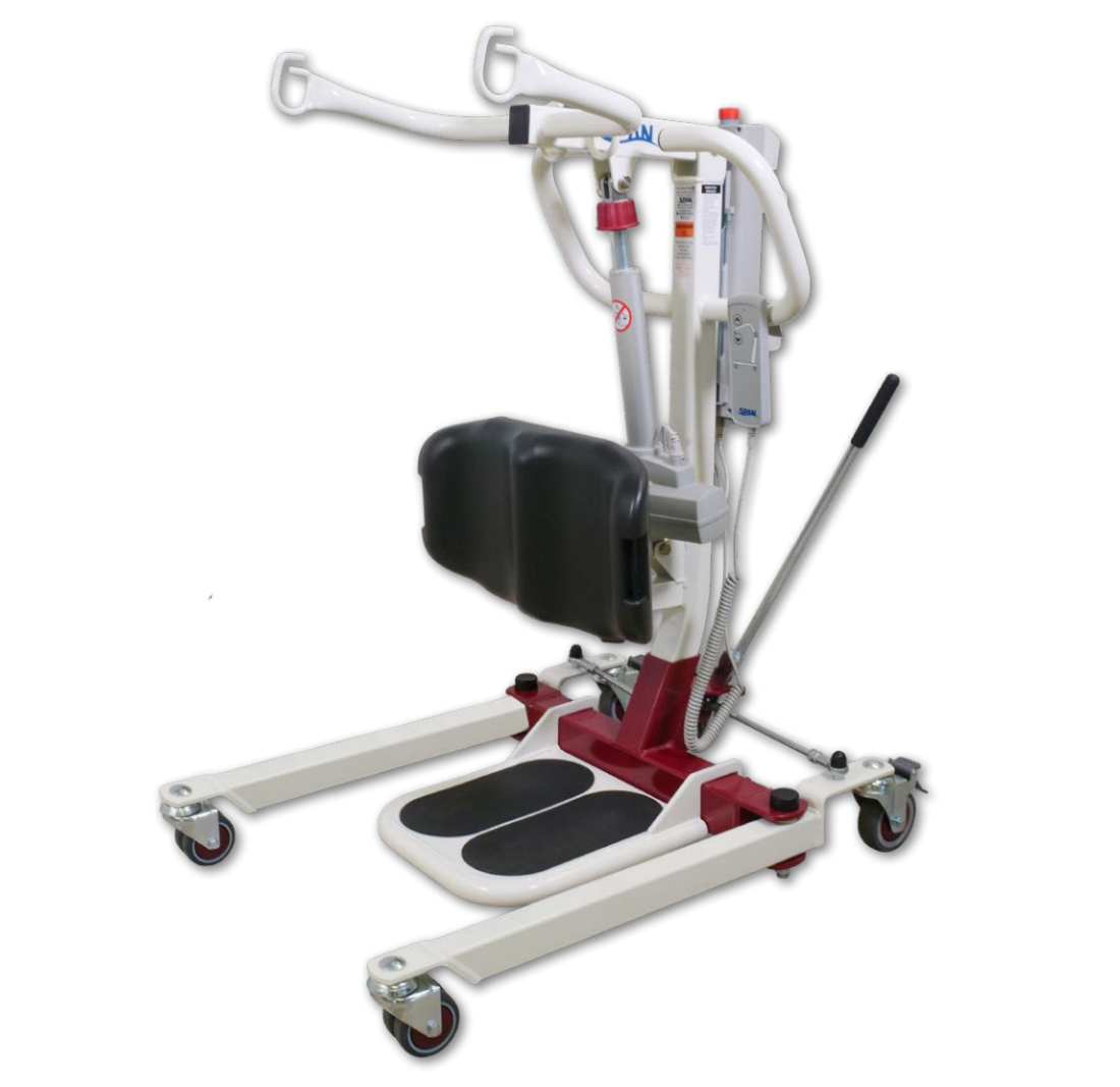 The F500S powered sit to stand supports up to 500lbs
