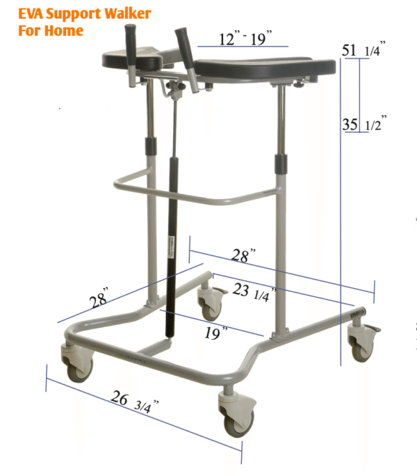 Dimensions for EVA Support Walker for Home by SPH Medical