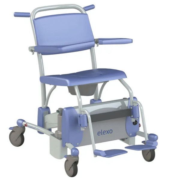 Elexo Shower Toilet Chair in the low position