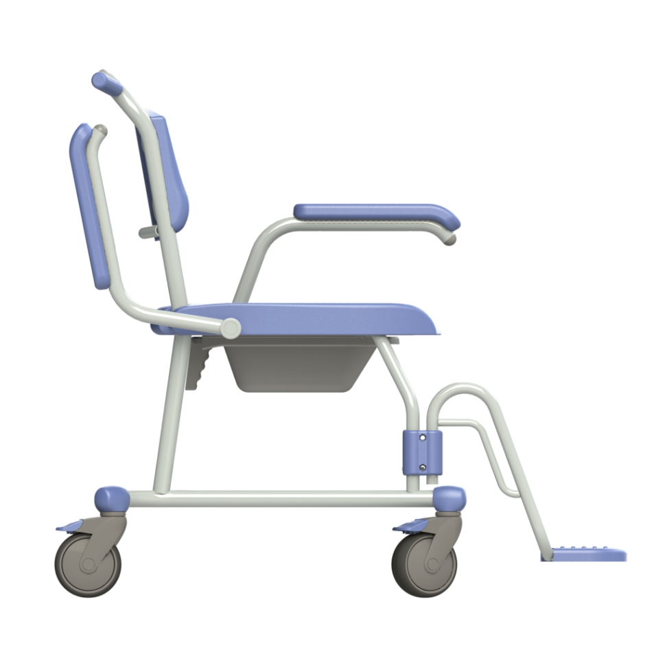The Tango XL Shower Toilet Chair from the side