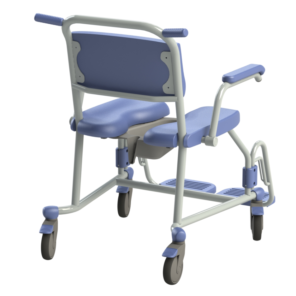 The Tango XL Shower Toilet Chair from the rear