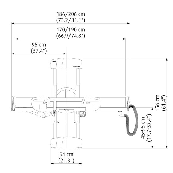 Sirocco-Basic-Shower-Stretcher 7 Dimensions