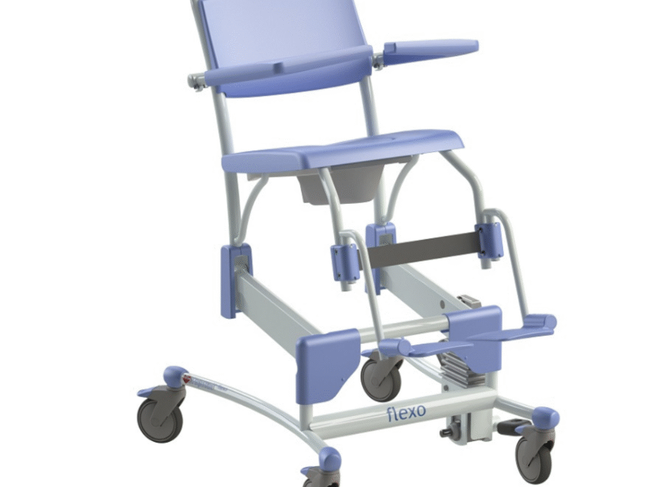 Flexo adjustable shower commode chair
